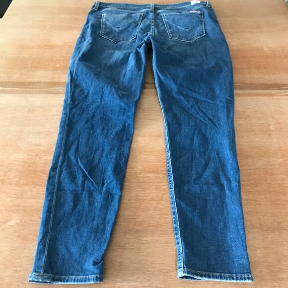 Hudson Mid Rise Ankle Natalie Super Skinny Jeans Women 32 Blue Preppy Stretch - Picture 2 of 12